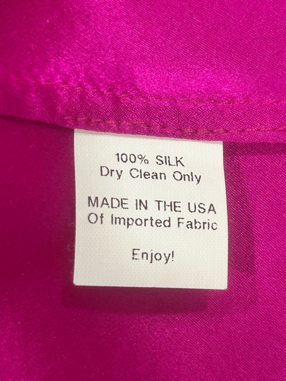 Raquelle 100% Silk Magenta Double V Party Dress USA women’s Size Medium new sexy - Picture 6 of 11